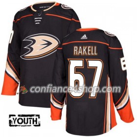 Adidas Maillot de Hockey Anaheim Ducks Rickard Rakell 67 2017-2018 Noir Authentic - Enfant